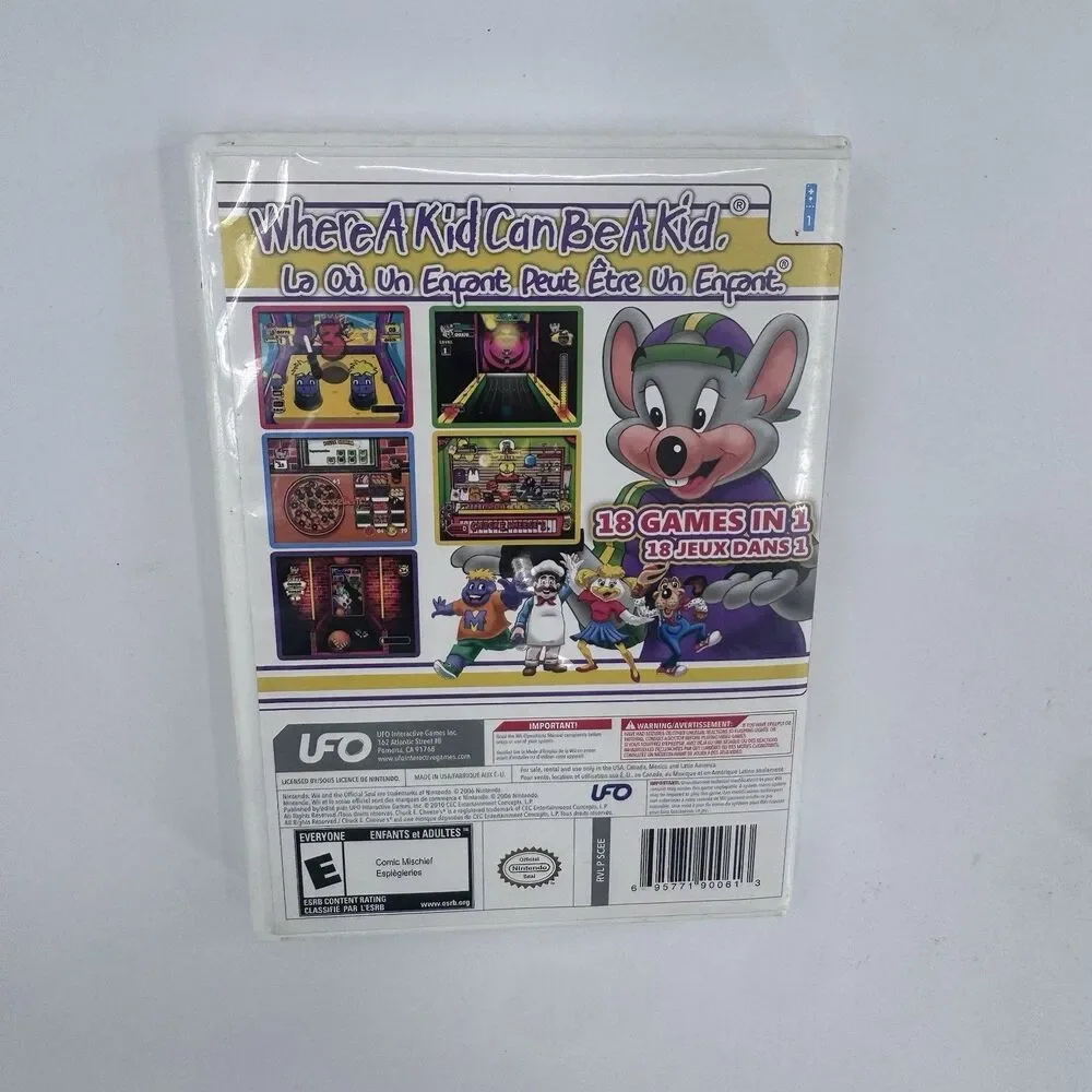 Chuck E. Cheese's Party Games (Nintendo Wii, 2010) CIB Tested Fast Shipping